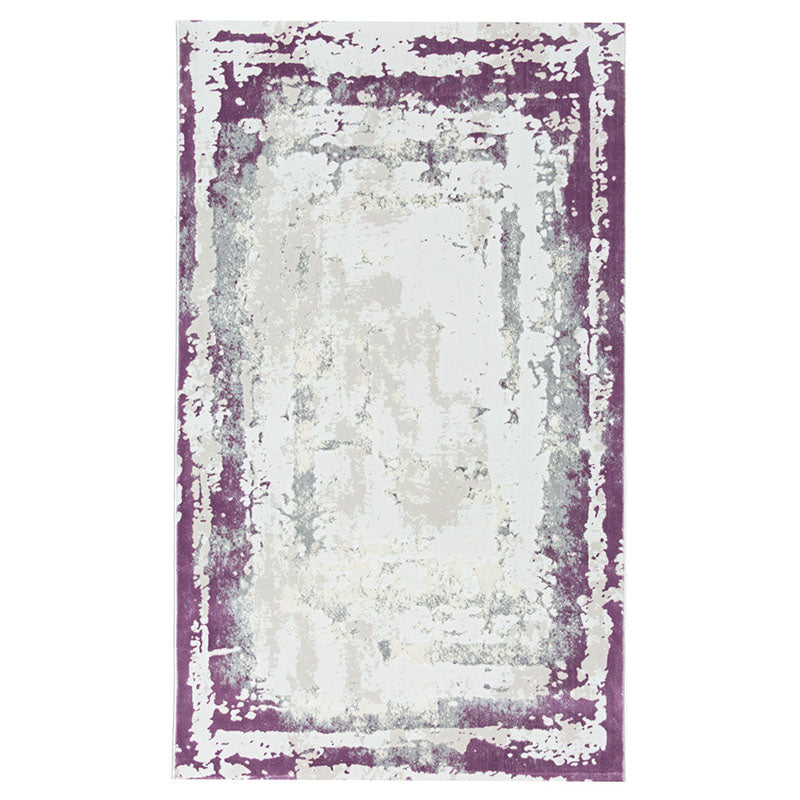 Covor Tip Pictura Moderna Incadrata in Chenar, Mov