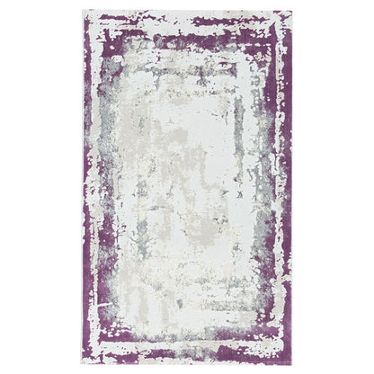 Covor Tip Pictura Moderna Incadrata in Chenar, Mov