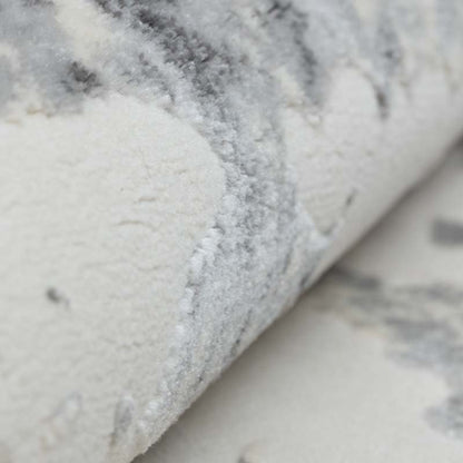 Covor Tip Pictura Moderna Incadrata in Chenar, Gri