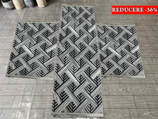 Set 3 Traverse Antiderapante Tip Parchet 3D,Gri