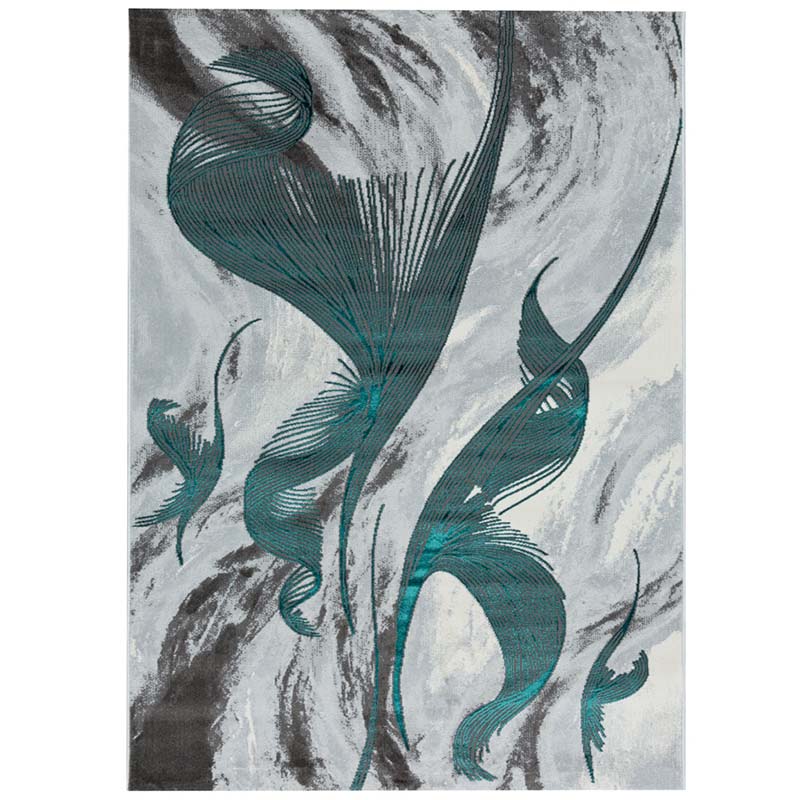 Covor Freedom,Gri/Turcoaz