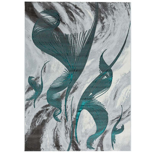 Covor Freedom,Gri/Turcoaz