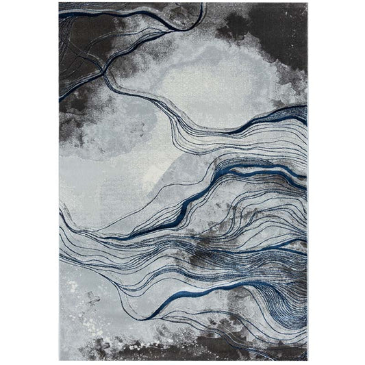 Covor Meduse ,Gri/Albastru