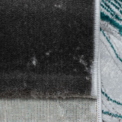 Covor Meduse ,Gri/Turcoaz