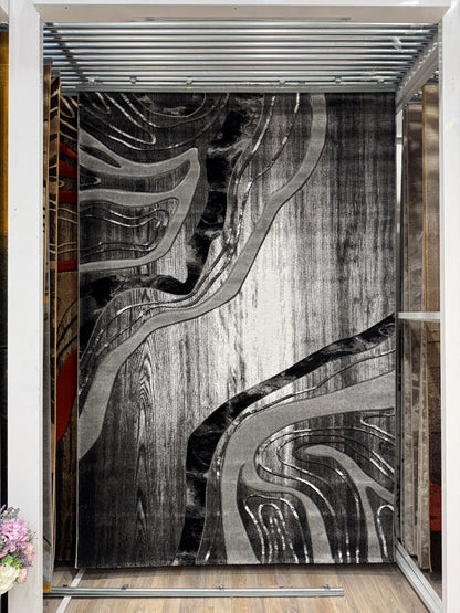 Modern tip Valuri, Gri/Negru