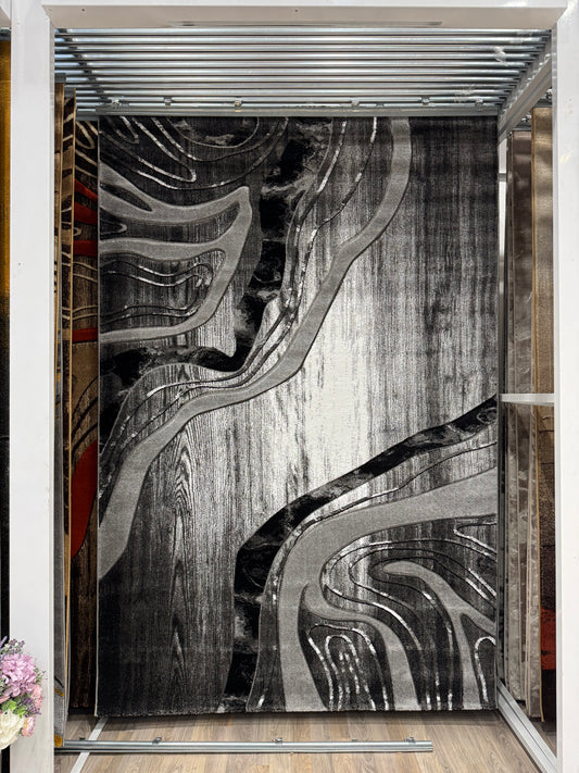 Modern tip Valuri, Gri/Negru