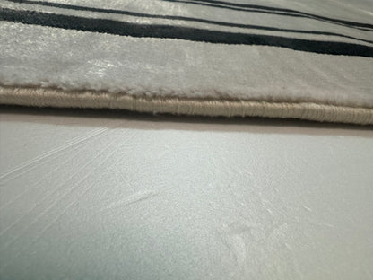 Covor Premium cu chenar Angora Crem/Negru