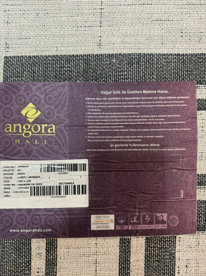 Covor Premium cu chenar Angora Crem/Negru