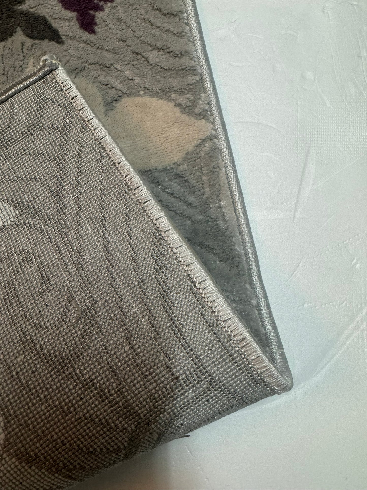 Covor Modern cu Fluturasi,Gri/Crem/Mov