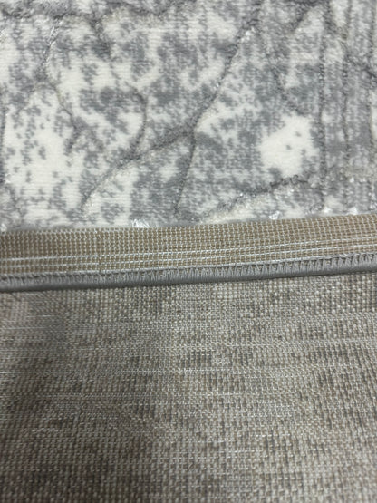 Covor cu Insertii Grecesci in Chenar,Negru/Gri/Crem