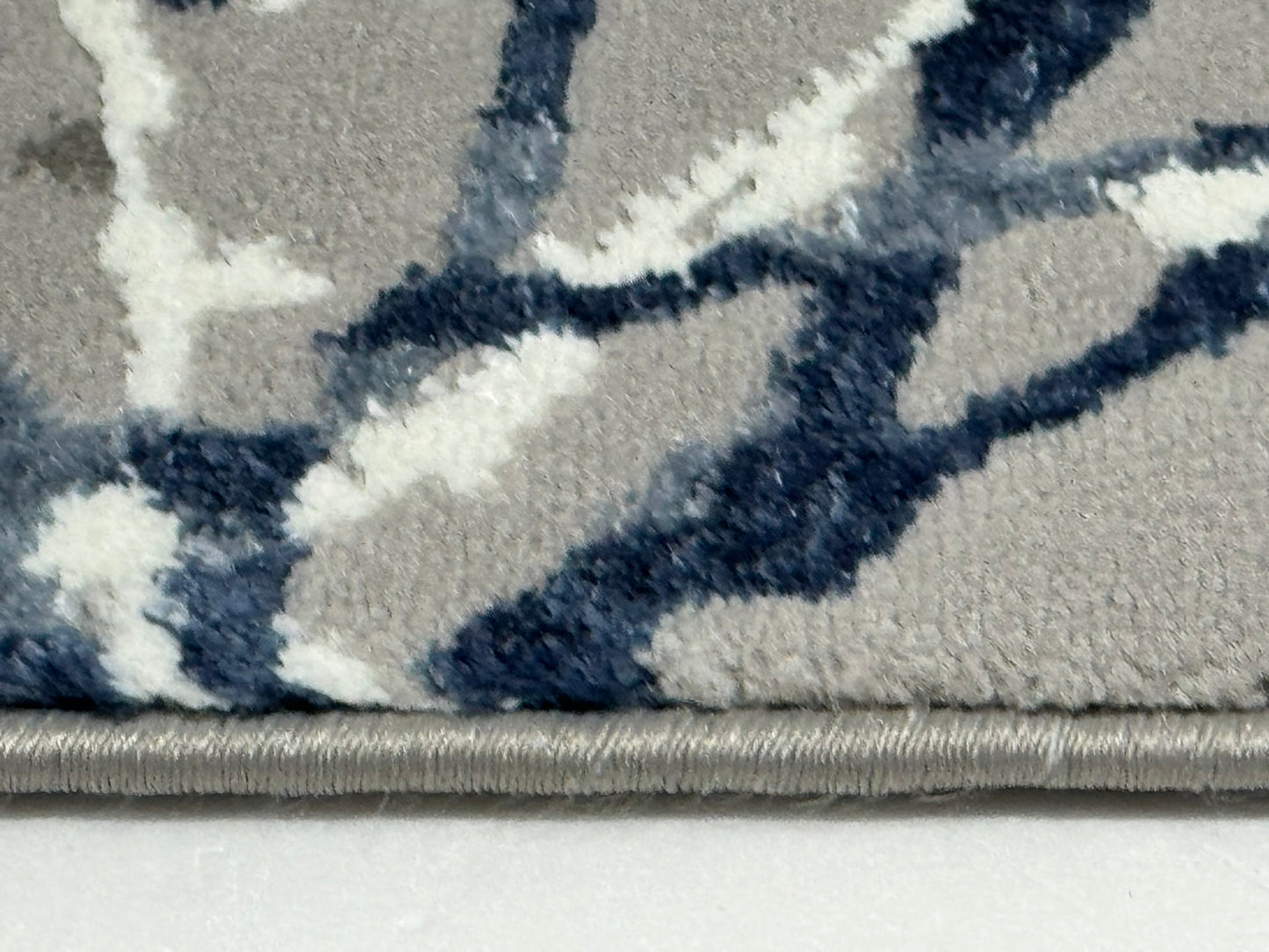 Covor Premium Panza De Paianjen,Albastru/Gri