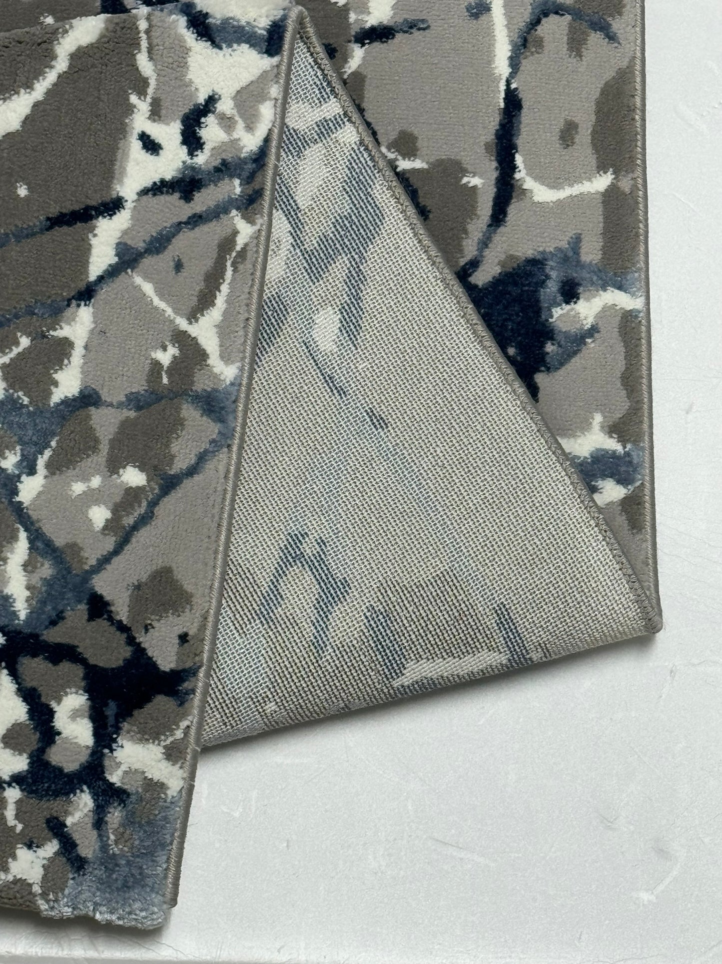 Covor Premium Panza De Paianjen,Albastru/Gri