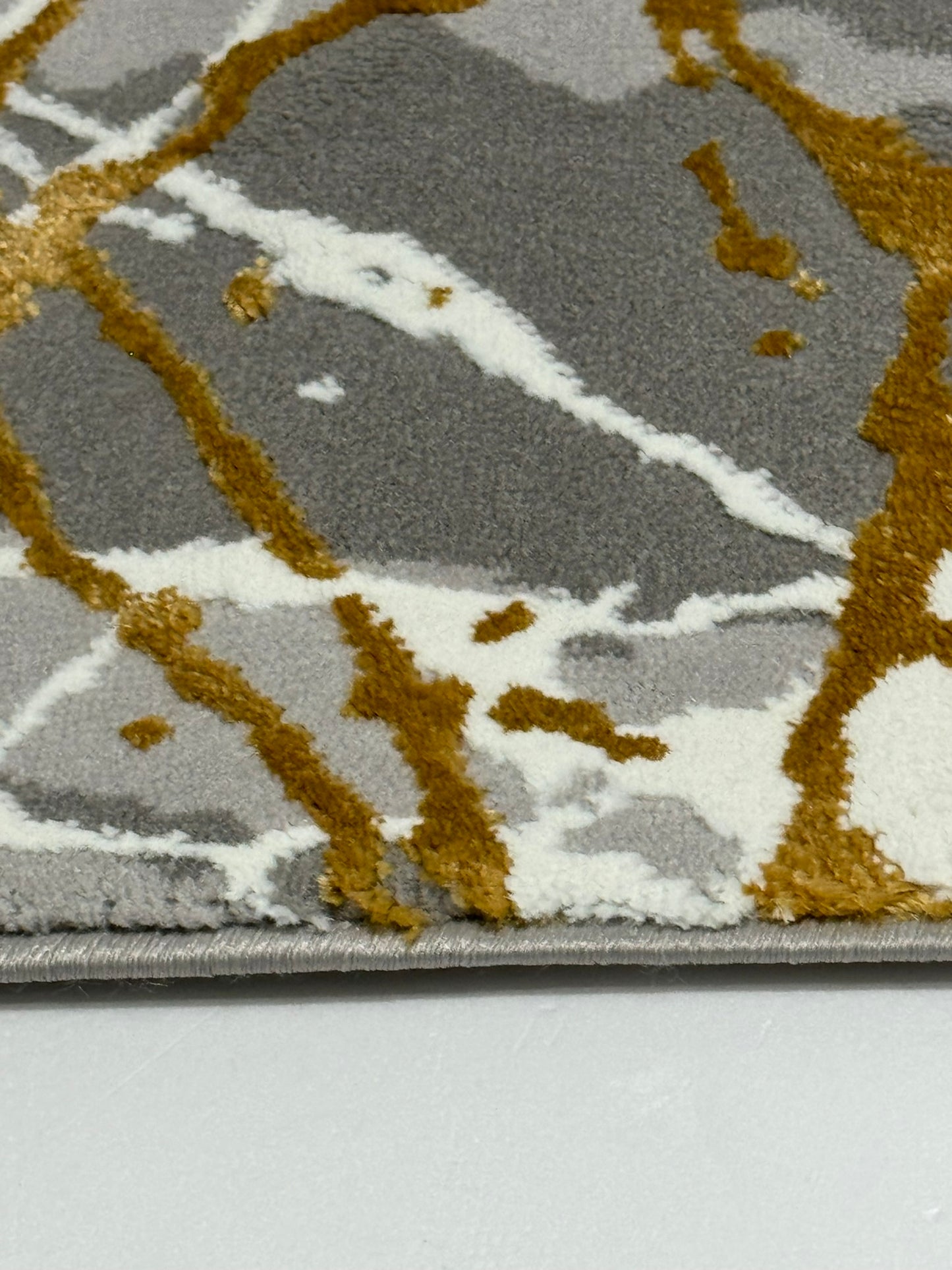 Covor Premium Panza De Paianjen,Galben/Gri