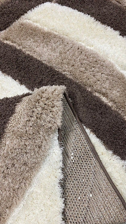 Covor Pufos Cocolino Tip Dungi ,Bej/Capucinno