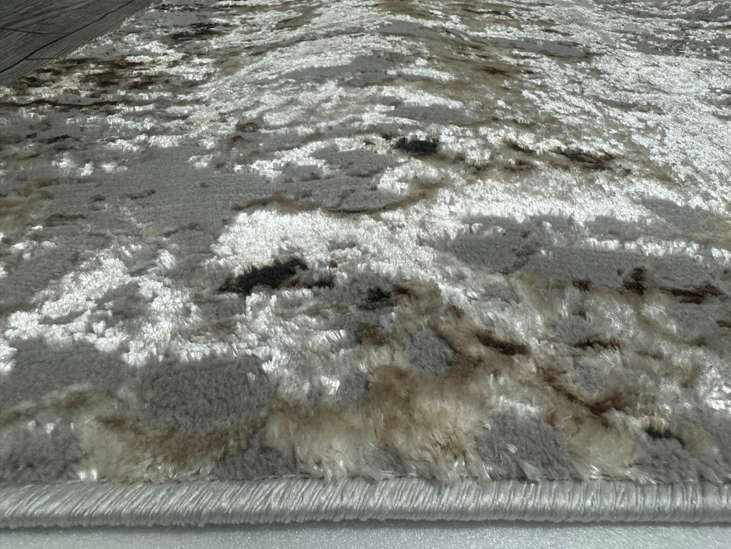 Covor Premium Tablou ,Crem/ Gri Antracid