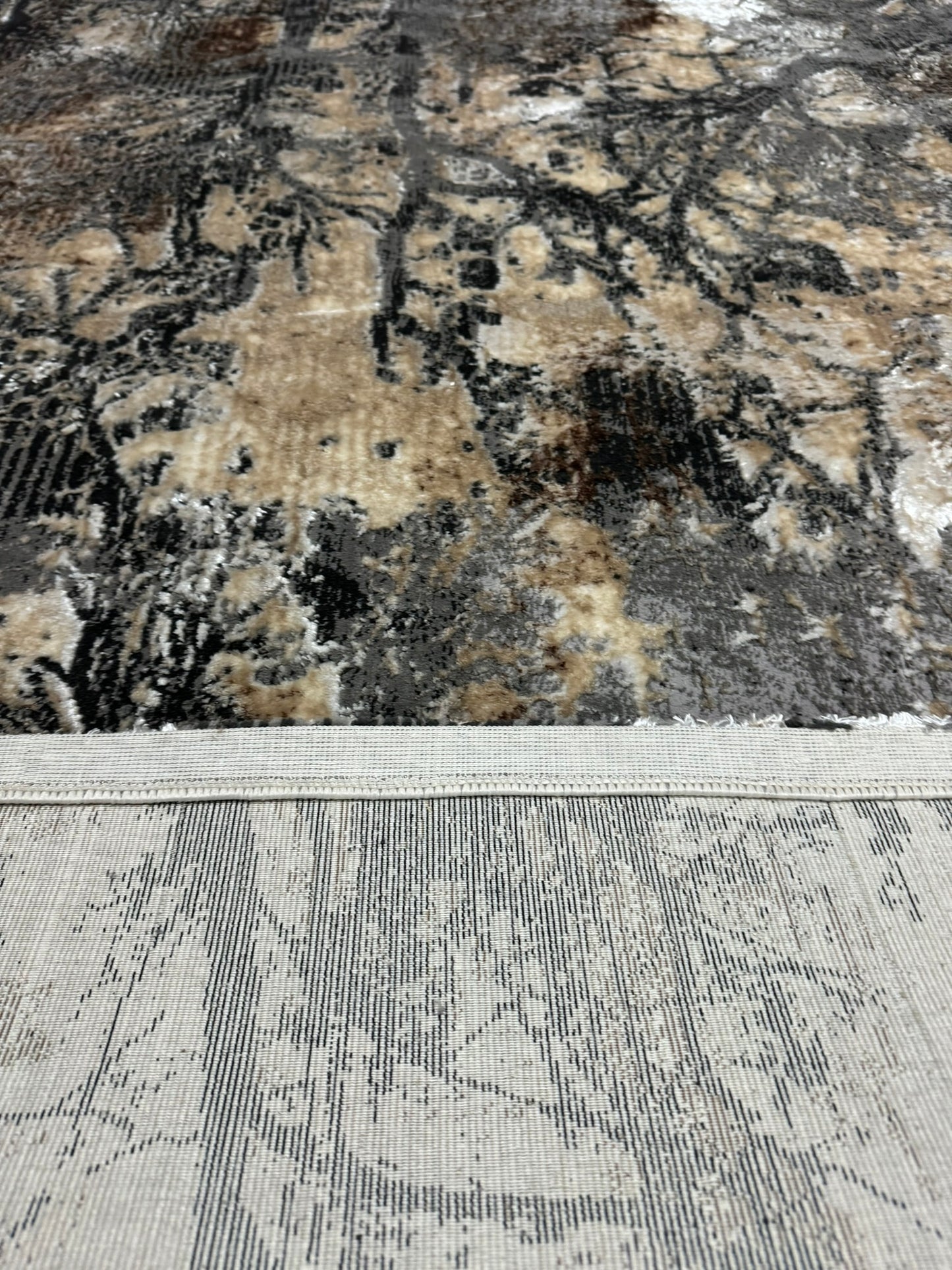 Covor Premium Amurg de Toamna ,Crem/ Gri Antracid