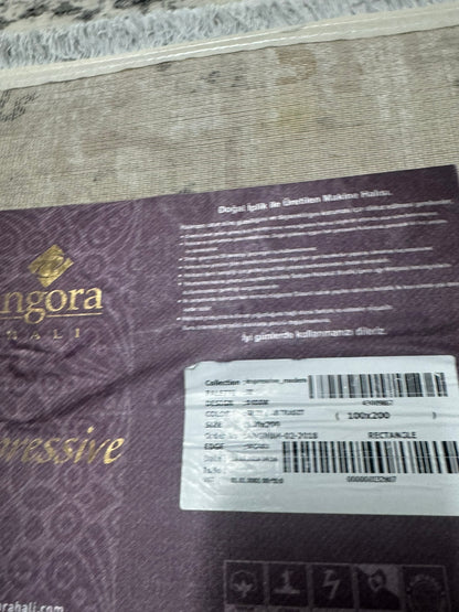 Covor Premium Angora Hali Acrilic,Crem/Gri/Capucino