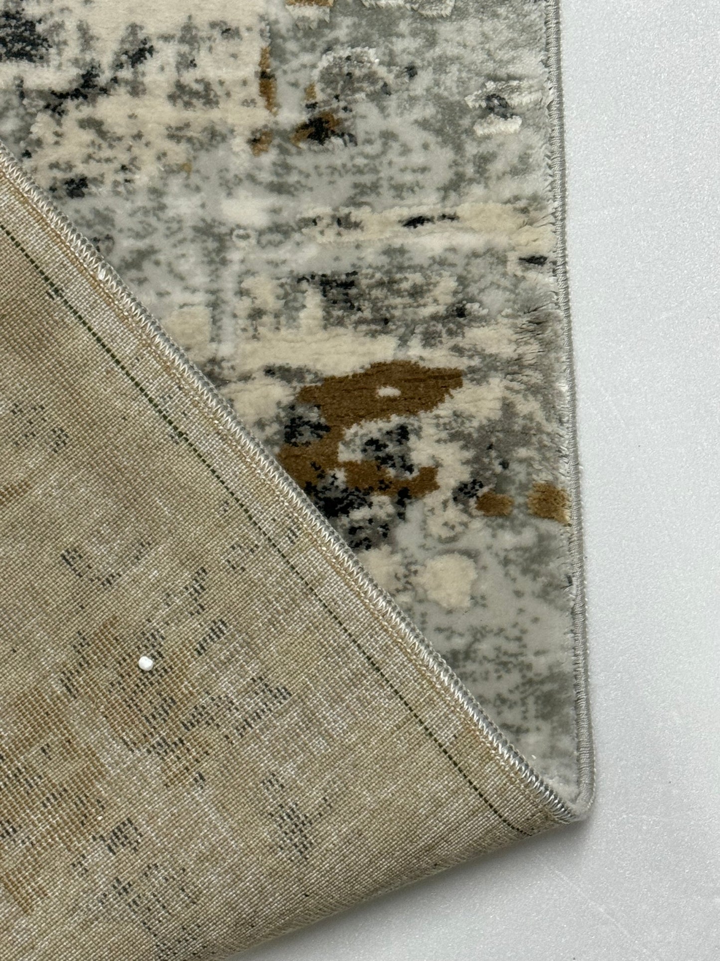 Covor Premium Angora Hali Acrilic,Crem/Gri/Capucino