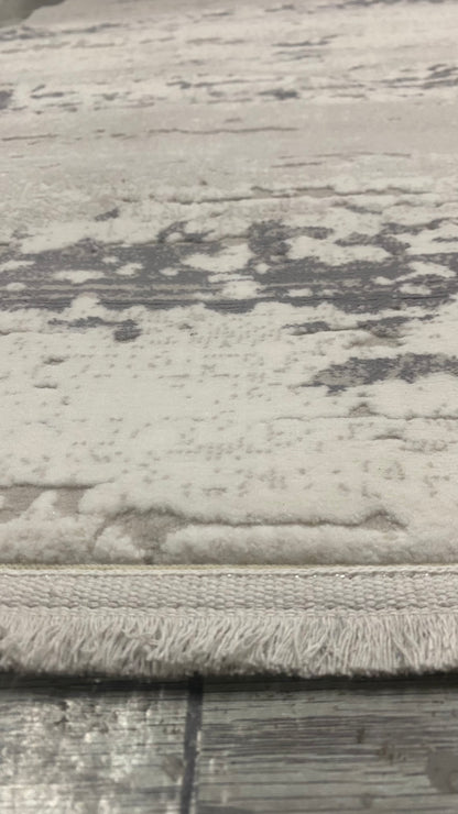 Covor Modern Tip Picasso Bej/Alb/Gri