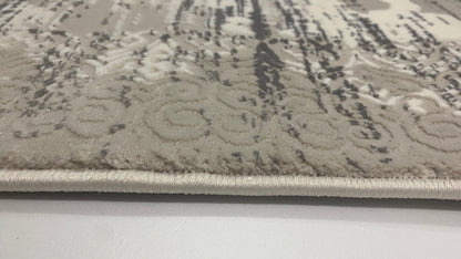 Covor Modern Picasso si Medalion ,Bej/Alb/Gri