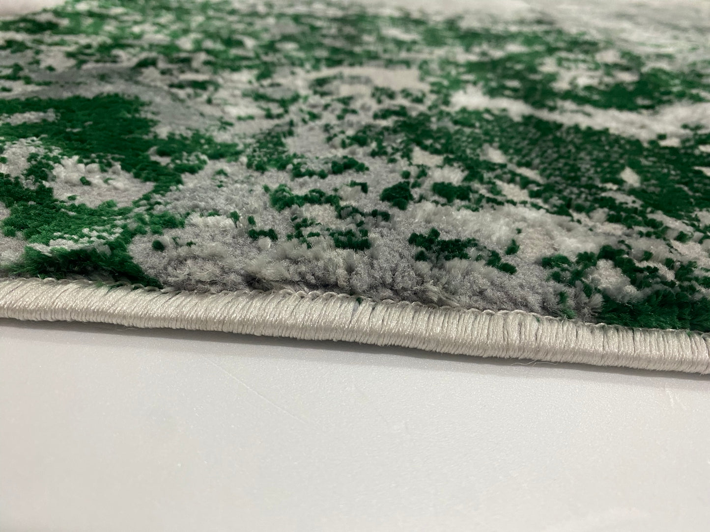Covor Modern Tip Picasso,Verde Smarald/Gri