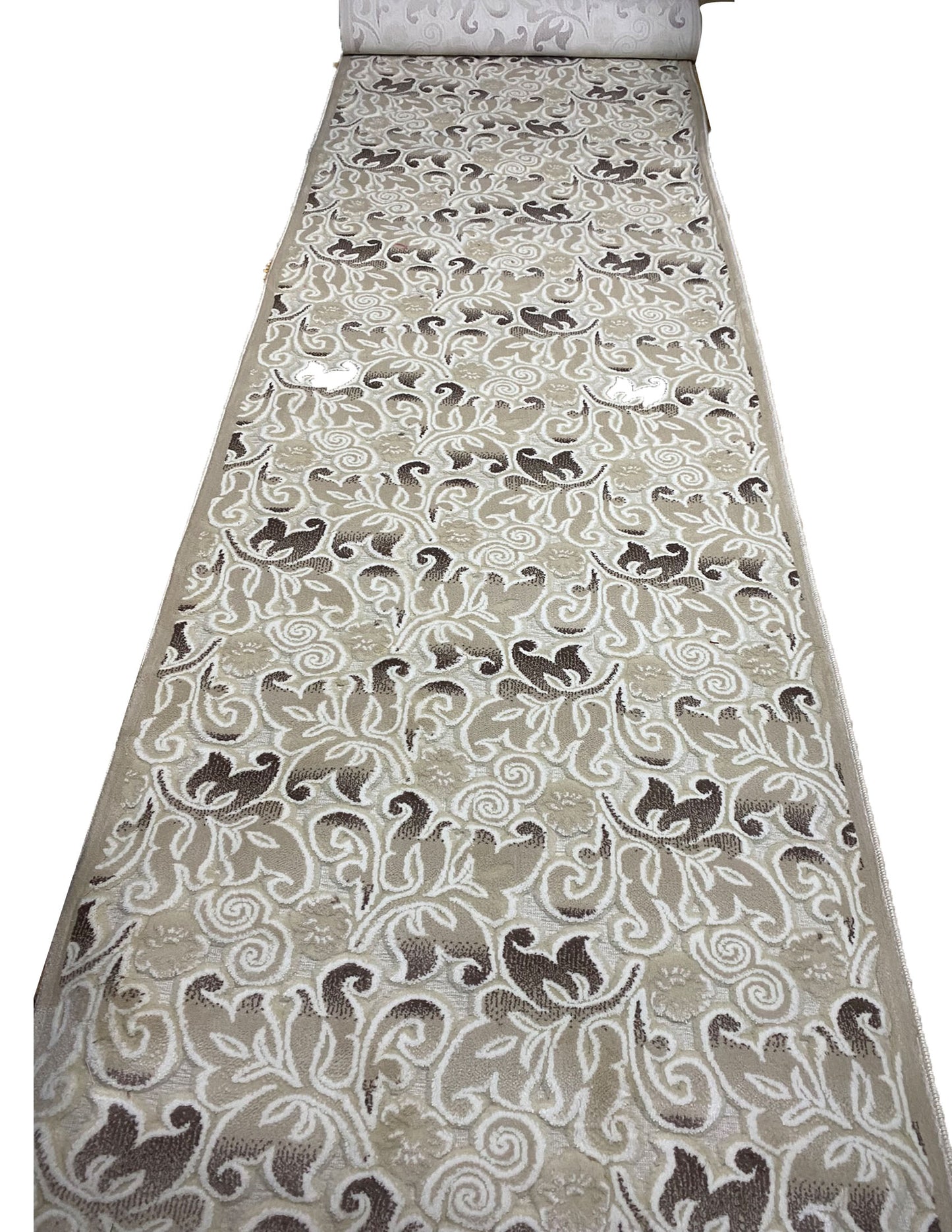 Traversa cu Insertii Florale 3D Vita de Vie ,Bej/Maro