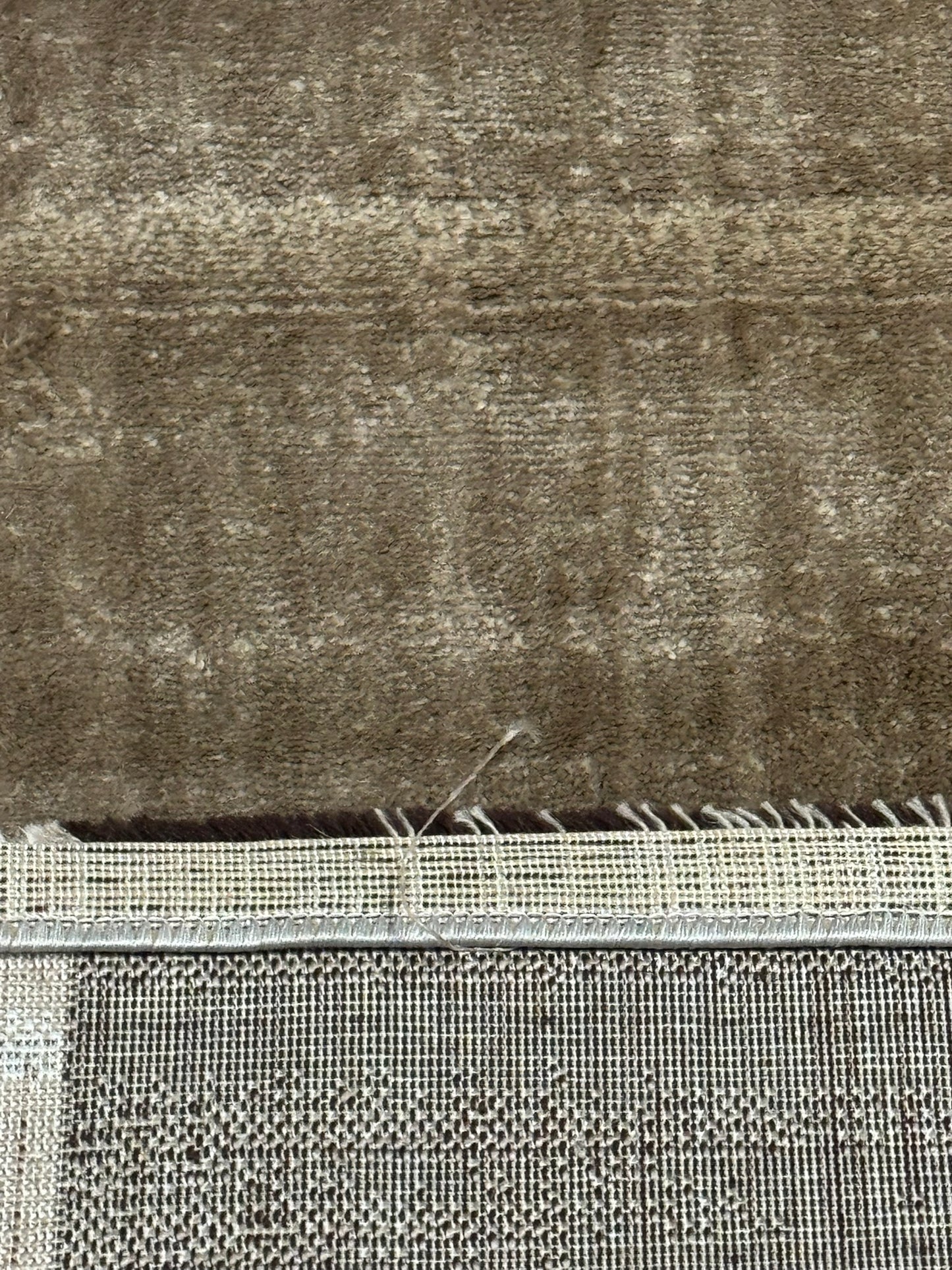 Covor cu Insertii Geometrice Tip Lini ,Bej/Crem