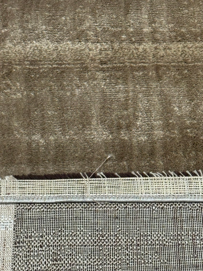 Covor cu Insertii Geometrice Tip Lini ,Bej/Crem