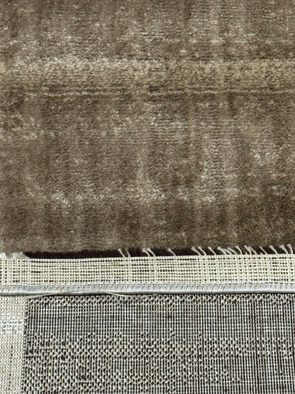 Covor cu Insertii Tip Baroc,Bej/Maro