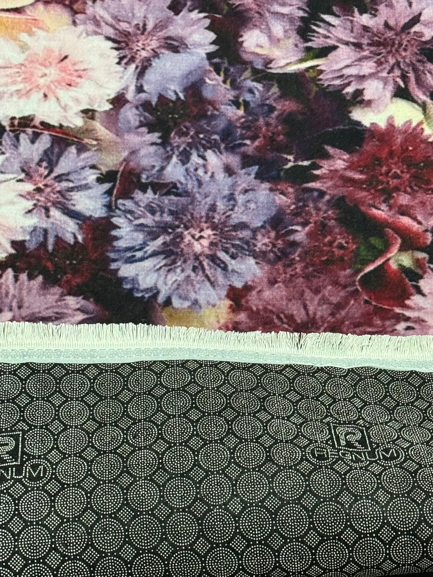 Covor Antiderapant cu  Insertii Florale,Multicolor