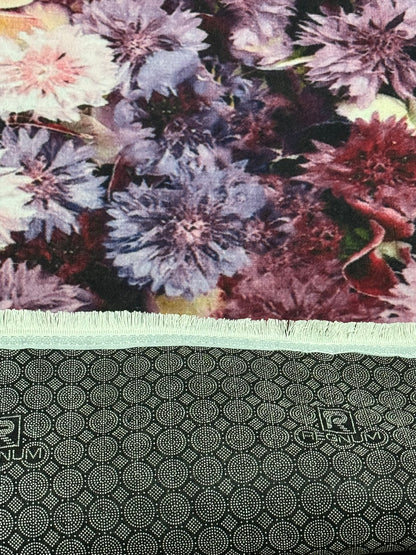 Covor Antiderapant cu  Insertii Florale,Multicolor