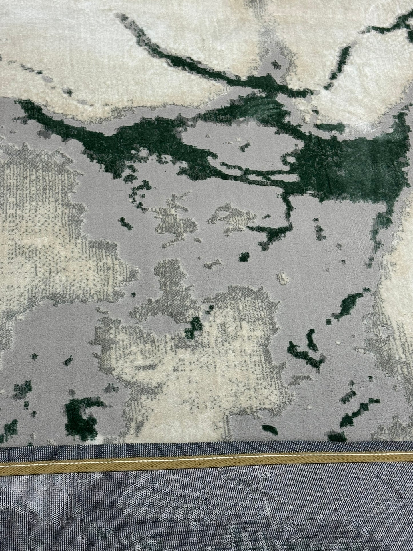 Covor Tip Pictura Moderna,Gri/Bej/Verde