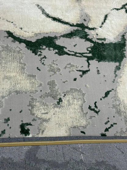 Covor Tip Pictura Moderna,Gri/Bej/Verde