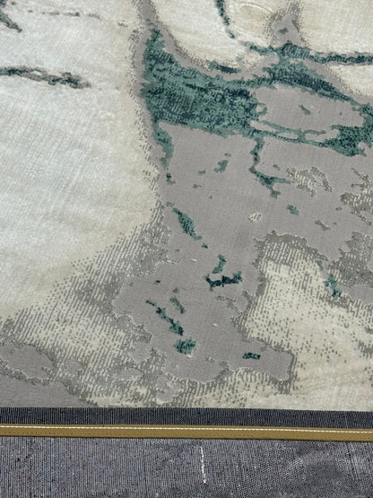 Covor Tip Pictura Moderna,Gri/Bej/Albastru