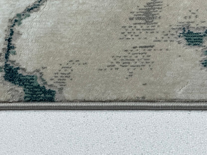 Covor Tip Pictura Moderna,Gri/Bej/Albastru