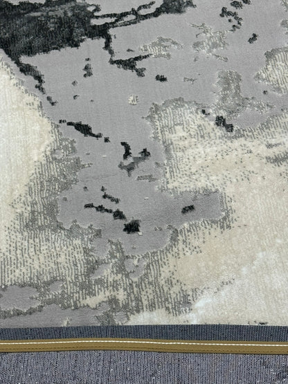 Covor Tip Pictura Moderna,Gri/Bej