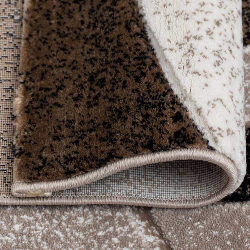 Covor cu Insertii 3D Vortex ,Bej/Maro