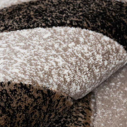 Covor cu Insertii 3D Vortex ,Bej/Maro