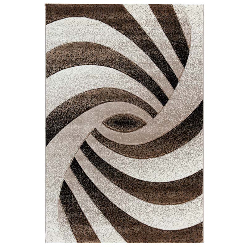 Covor cu Insertii 3D Vortex ,Bej/Maro
