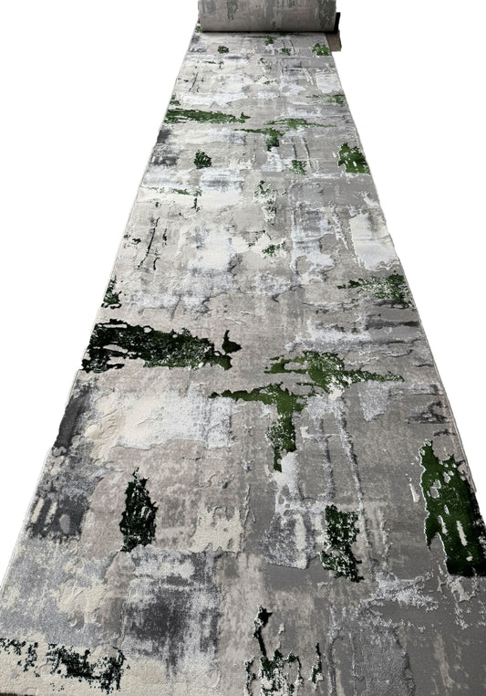 Traversa Moderna ,Verde Smarald/Gri/Bej