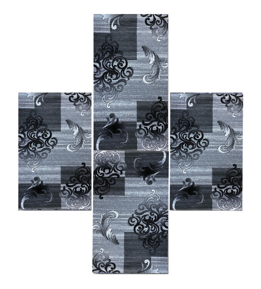 Set 3 Traverse cu Insertii Florale tip  Baroc,Gri