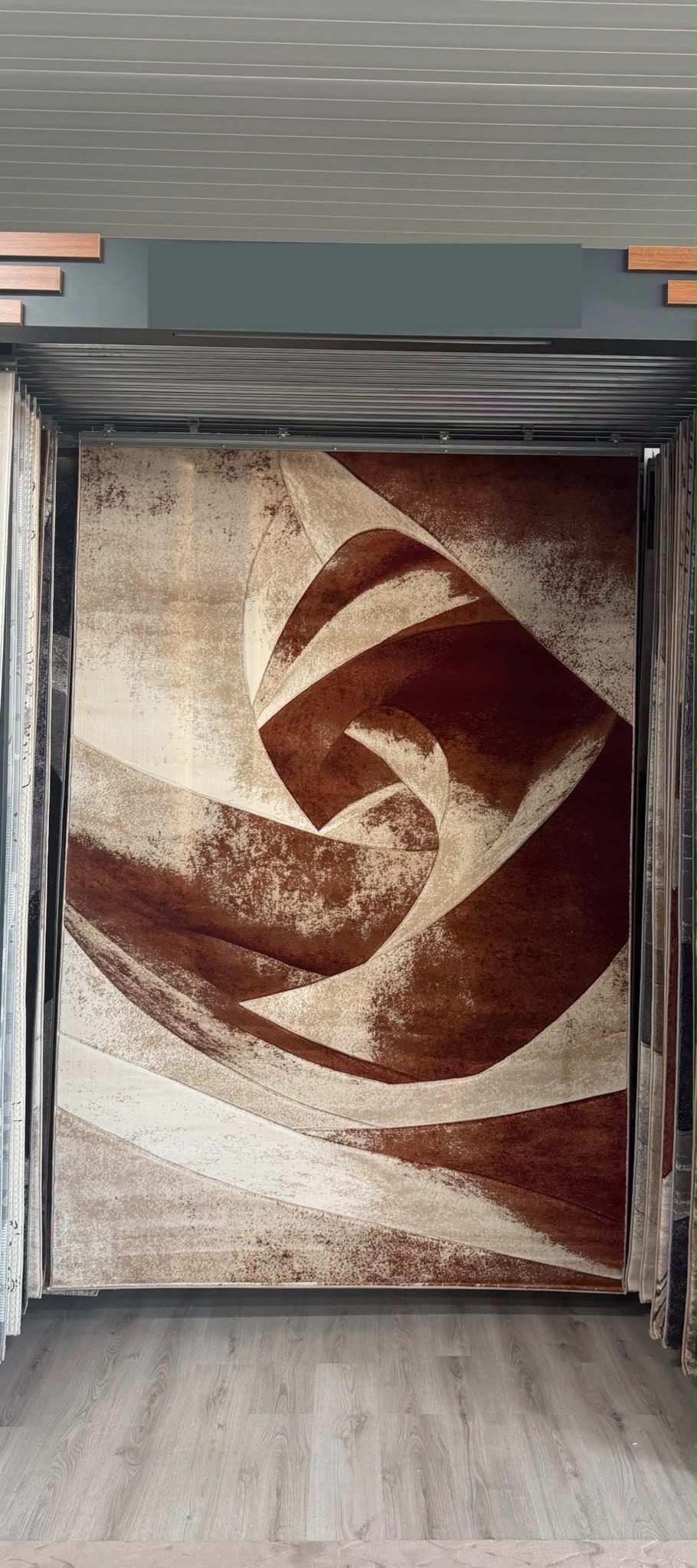 Covor Living Cu Inserții Moderne Origami Monalisa , Bej/Capucinno/Grena