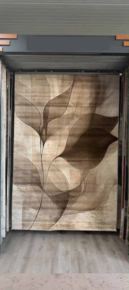 Covor Living Cu Inserții Moderne  Florale Monalisa , Bej/Capucinno