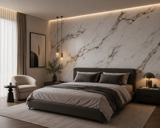 Tapet autoadeziv marmura, Bej/Auriu/Negru/Gri , 120 x 300 cm