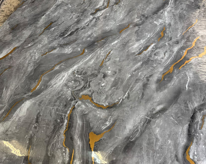 Tapet autoadeziv marmura, Auriu/Gri , 120 x 300 cm