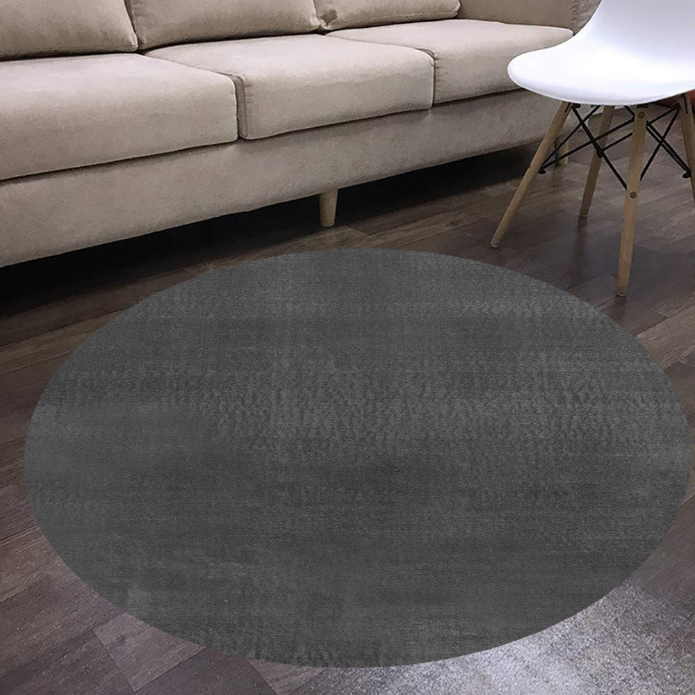Covor Rotund Pelus ,Gri Petrol