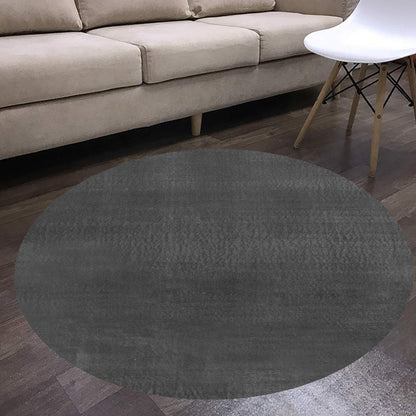 Covor Rotund Pelus ,Gri Petrol