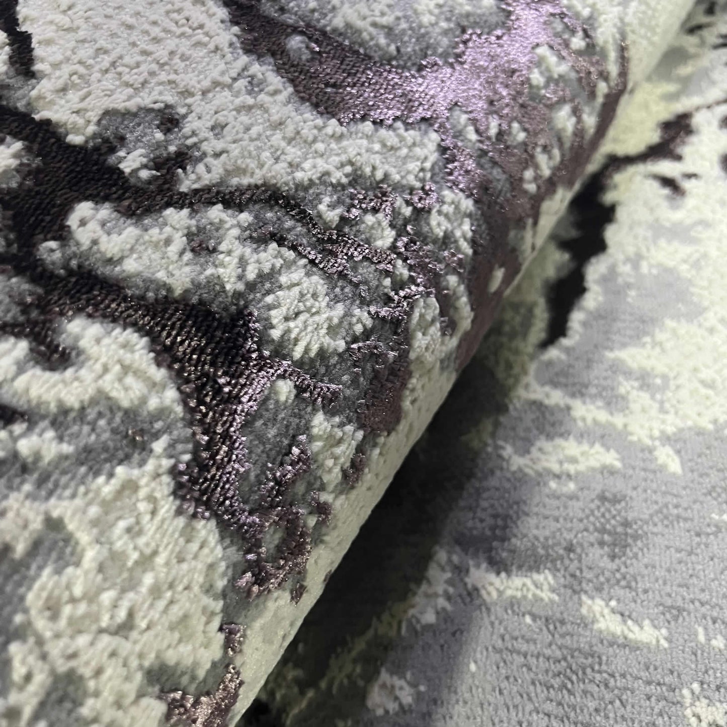 Covor Tip Valuri,Gri/Mov