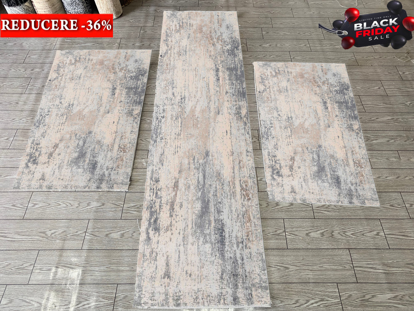 Set 3 Traverse Picasso,Gri/Crem