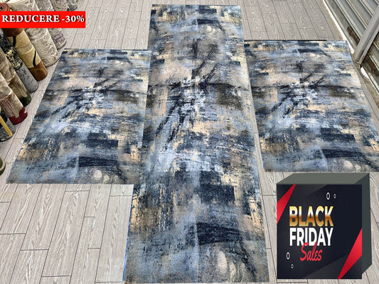 Set 3 Traverse Antiderapante,Gri/Bej/Negru